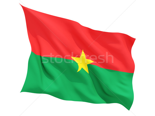 Waving flag of burkina faso Stock photo © MikhailMishchenko