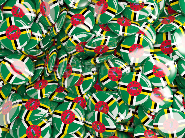 Bandeira Dominica fundo viajar país pin Foto stock © MikhailMishchenko