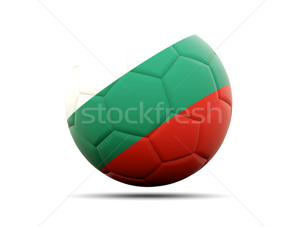 Piłka nożna banderą Bułgaria 3d ilustracji piłka nożna sportu Zdjęcia stock © MikhailMishchenko