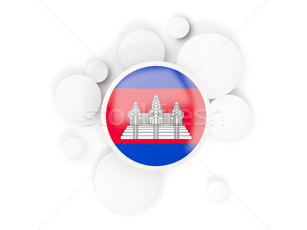 Round flag of cambodia with circles pattern Stock photo © MikhailMishchenko