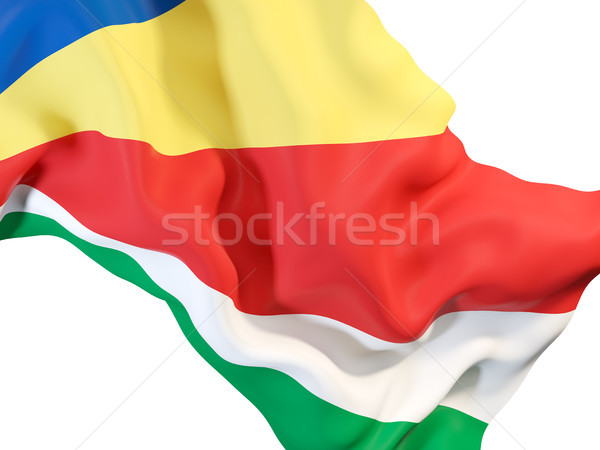 Vlag Seychellen 3d illustration reizen Stockfoto © MikhailMishchenko
