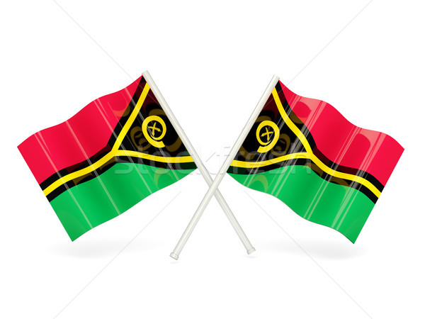 Zdjęcia stock: Banderą · Vanuatu · dwa · falisty · flagi · odizolowany