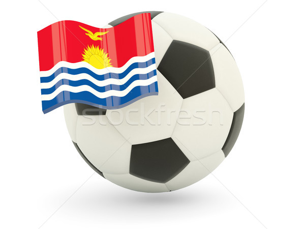 Foto d'archivio: Calcio · bandiera · Kiribati · isolato · bianco · sport