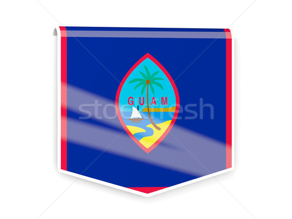 флаг Label Гуам изолированный белый знак Сток-фото © MikhailMishchenko