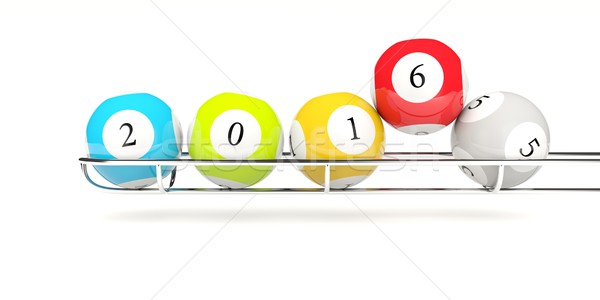 2016 New year lottery balls Stock photo © MikhailMishchenko
