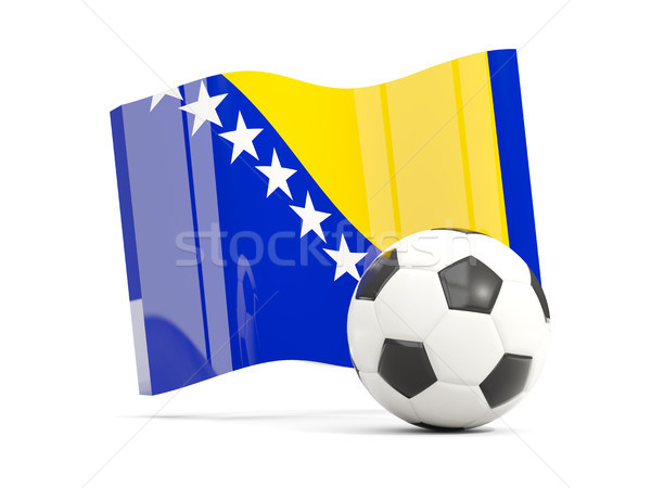 Football with waving flag of bosnia and herzegovina isolated on  Stock photo © MikhailMishchenko