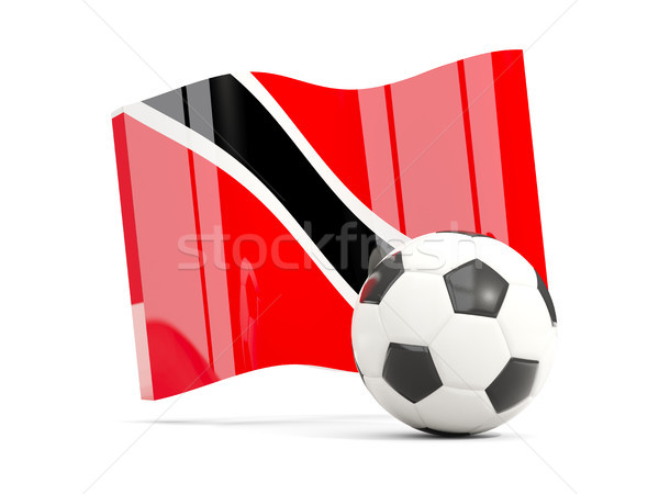 Football with waving flag of trinidad and tobago isolated on whi Stock photo © MikhailMishchenko