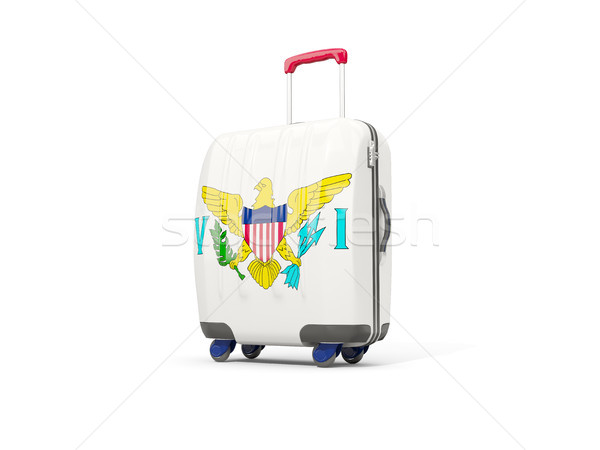 Zdjęcia stock: Bagażu · banderą · dziewica · walizkę · odizolowany