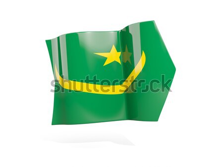 Stock photo: Puzzle flag of mauritania isolated on white