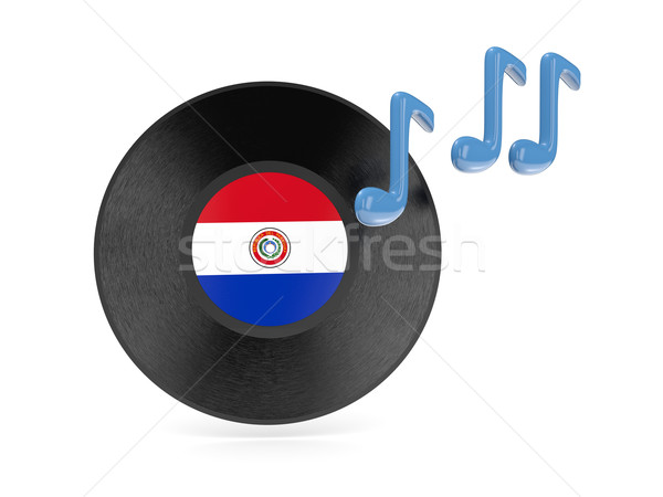 Vinyl disk with flag of paraguay Stock photo © MikhailMishchenko