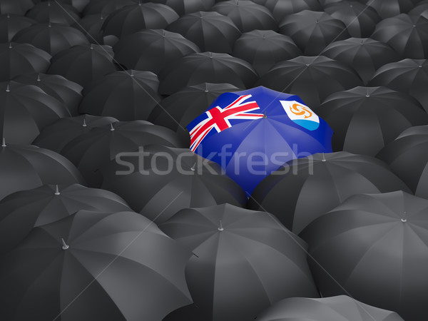 Paraplu vlag zwarte parasols regen reizen Stockfoto © MikhailMishchenko