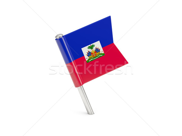 Vlag pin Haïti geïsoleerd witte Stockfoto © MikhailMishchenko