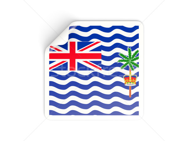 Square sticker with flag of british indian ocean territory Stock photo © MikhailMishchenko