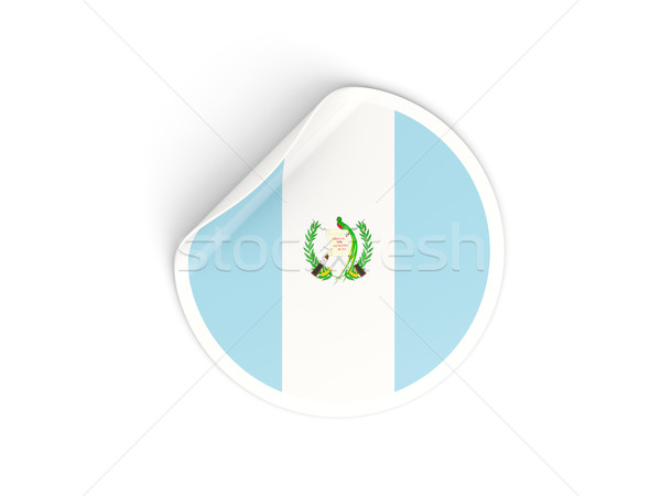 Round sticker with flag of guatemala Stock photo © MikhailMishchenko