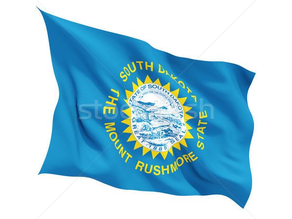 Flagge Süden isoliert weiß 3D-Darstellung Stock foto © MikhailMishchenko