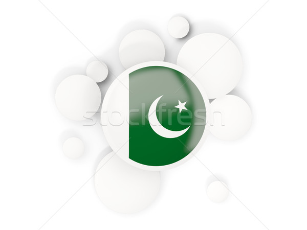 Round flag of pakistan with circles pattern Stock photo © MikhailMishchenko