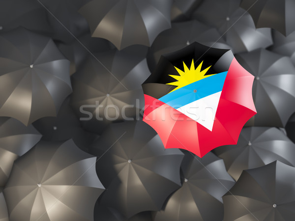 Umbrella with flag of antigua and barbuda Stock photo © MikhailMishchenko