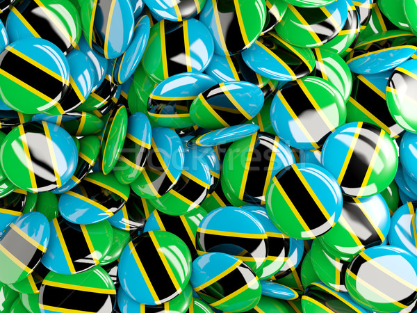 Background with round pins with flag of tanzania Stock photo © MikhailMishchenko