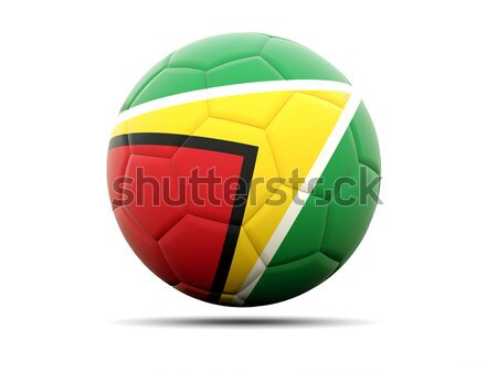 Voetbal vlag Guyana 3d illustration voetbal sport Stockfoto © MikhailMishchenko