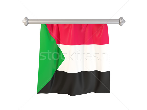 Bandiera Sudan isolato bianco illustrazione 3d etichetta Foto d'archivio © MikhailMishchenko
