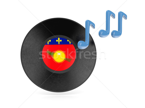 Vinyl disk with flag of guadeloupe Stock photo © MikhailMishchenko