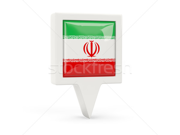 Square flag icon of iran Stock photo © MikhailMishchenko