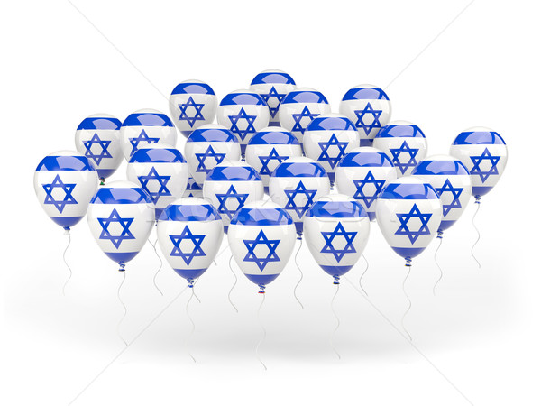 Balloons with flag of israel Stock photo © MikhailMishchenko