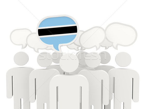 Persone bandiera Botswana isolato bianco riunione Foto d'archivio © MikhailMishchenko