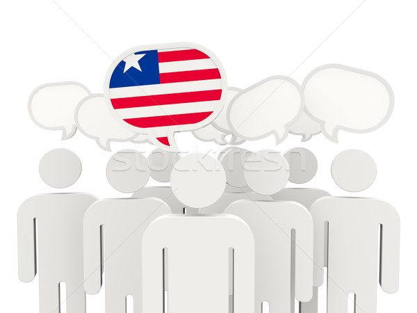 People with flag of liberia Stock photo © MikhailMishchenko