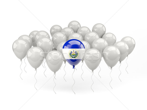 Air balloons with flag of el salvador Stock photo © MikhailMishchenko