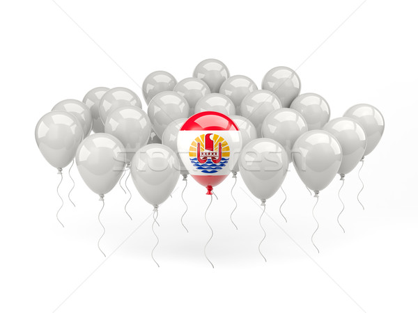 Powietrza balony banderą francuski polinezja odizolowany Zdjęcia stock © MikhailMishchenko