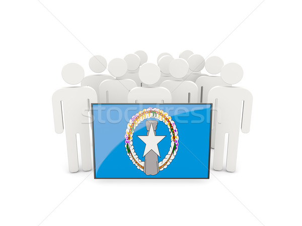 Mensen vlag noordelijk eilanden geïsoleerd witte Stockfoto © MikhailMishchenko