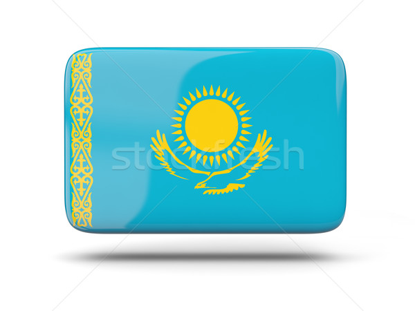 Square icon with flag of kazakhstan Stock photo © MikhailMishchenko