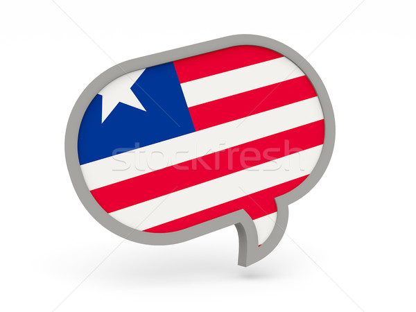 Chat icon with flag of liberia Stock photo © MikhailMishchenko