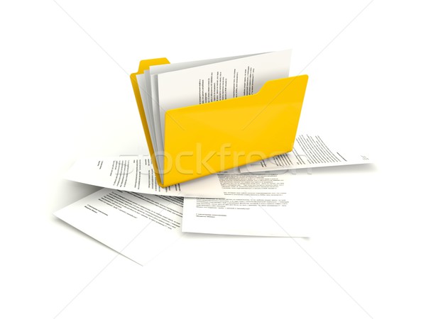 Stockfoto: Map · bestanden · geïsoleerd · witte · papier · internet