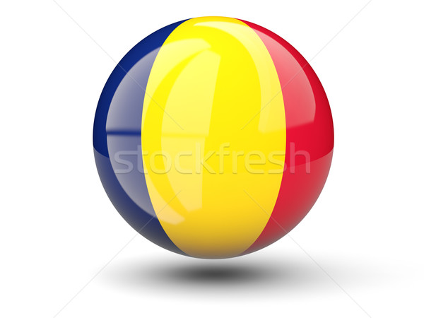 Round icon of flag of chad Stock photo © MikhailMishchenko