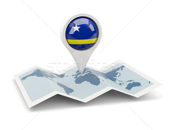 Round pin with flag of curacao Stock photo © MikhailMishchenko