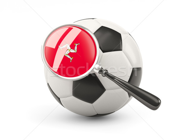 Football with magnified flag of isle of man Stock photo © MikhailMishchenko