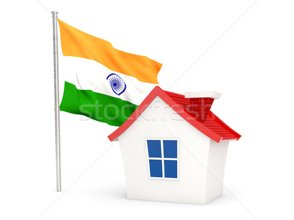 House with flag of india Stock photo © MikhailMishchenko