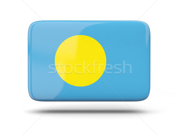 Foto stock: Praça · ícone · bandeira · Palau · sombra · assinar