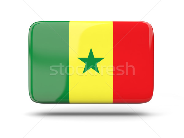 Cuadrados icono bandera Senegal sombra signo Foto stock © MikhailMishchenko