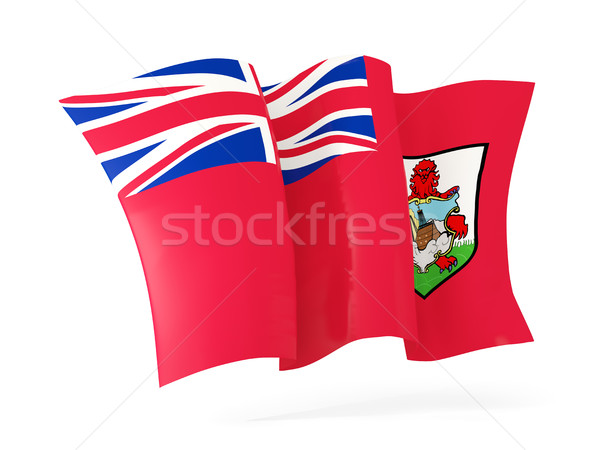 Stock photo: Waving flag of bermuda. 3D illustration