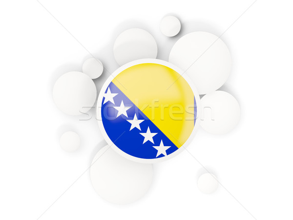 Round flag of bosnia and herzegovina with circles pattern Stock photo © MikhailMishchenko