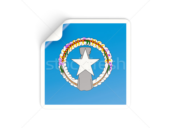 Square sticker with flag of northern mariana islands Stock photo © MikhailMishchenko