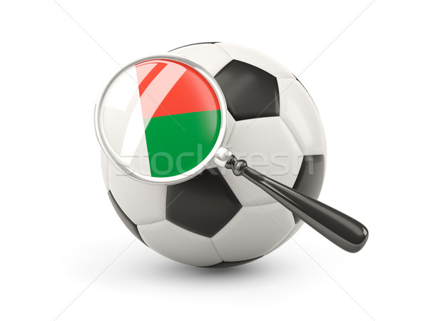 Stockfoto: Voetbal · vlag · Madagascar · geïsoleerd · witte