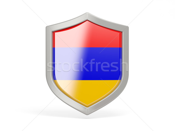 Shield icon with flag of armenia Stock photo © MikhailMishchenko