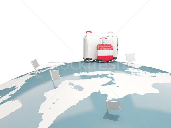 [[stock_photo]]: Bagages · pavillon · trois · sacs · haut · monde