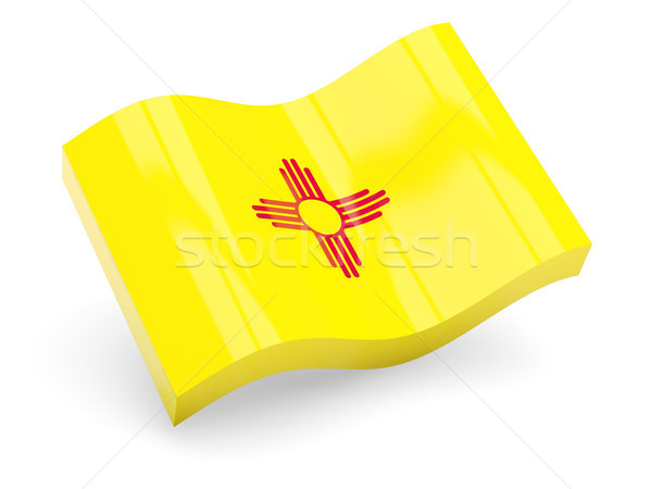Flag of new mexico, US state wave icon Stock photo © MikhailMishchenko
