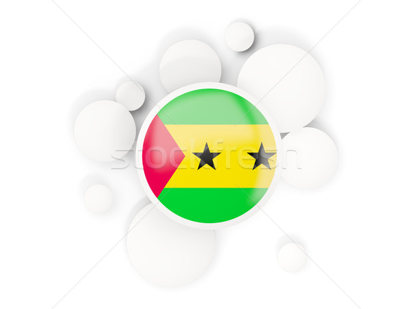 Round flag of sao tome and principe with circles pattern Stock photo © MikhailMishchenko