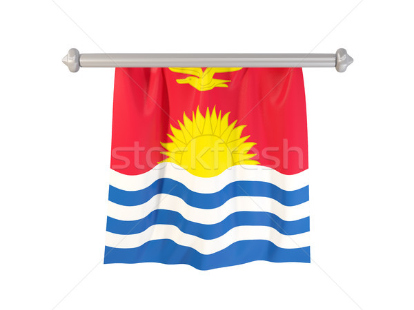 Bandeira Kiribati isolado branco ilustração 3d etiqueta Foto stock © MikhailMishchenko